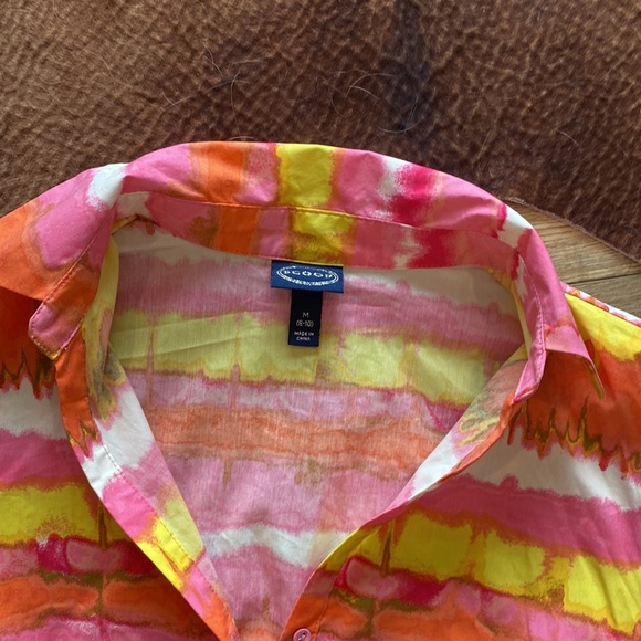 Scoop multicolored mini dress with pockets - Picture 3 of 8